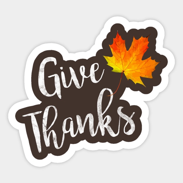 Give Thanks Sticker by tjfdesign